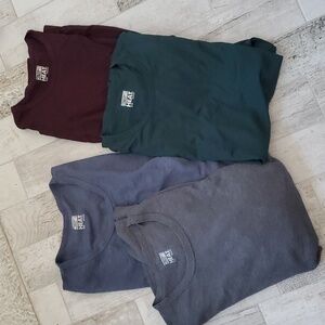 New 4 Shirts 32 Degrees Men's XXL Long Sleeve Baselayer Waffle Gray Green Blue